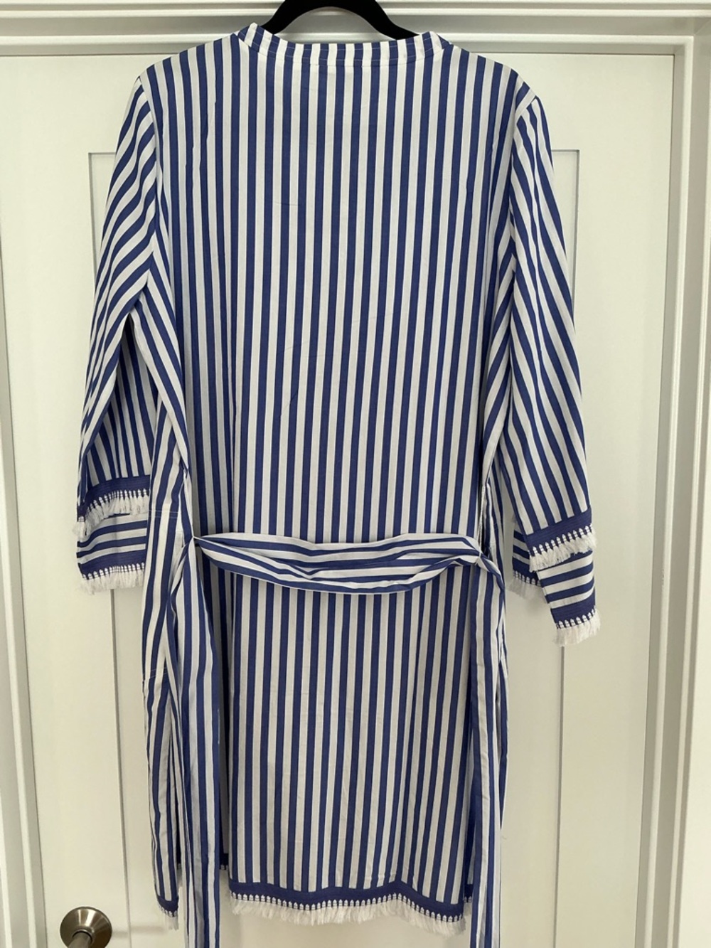 NWT J. Crew Blue and White Striped dress with pockets. - Picture 2 of 8